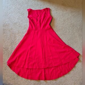 Thanth Red Fit And Flare Dress